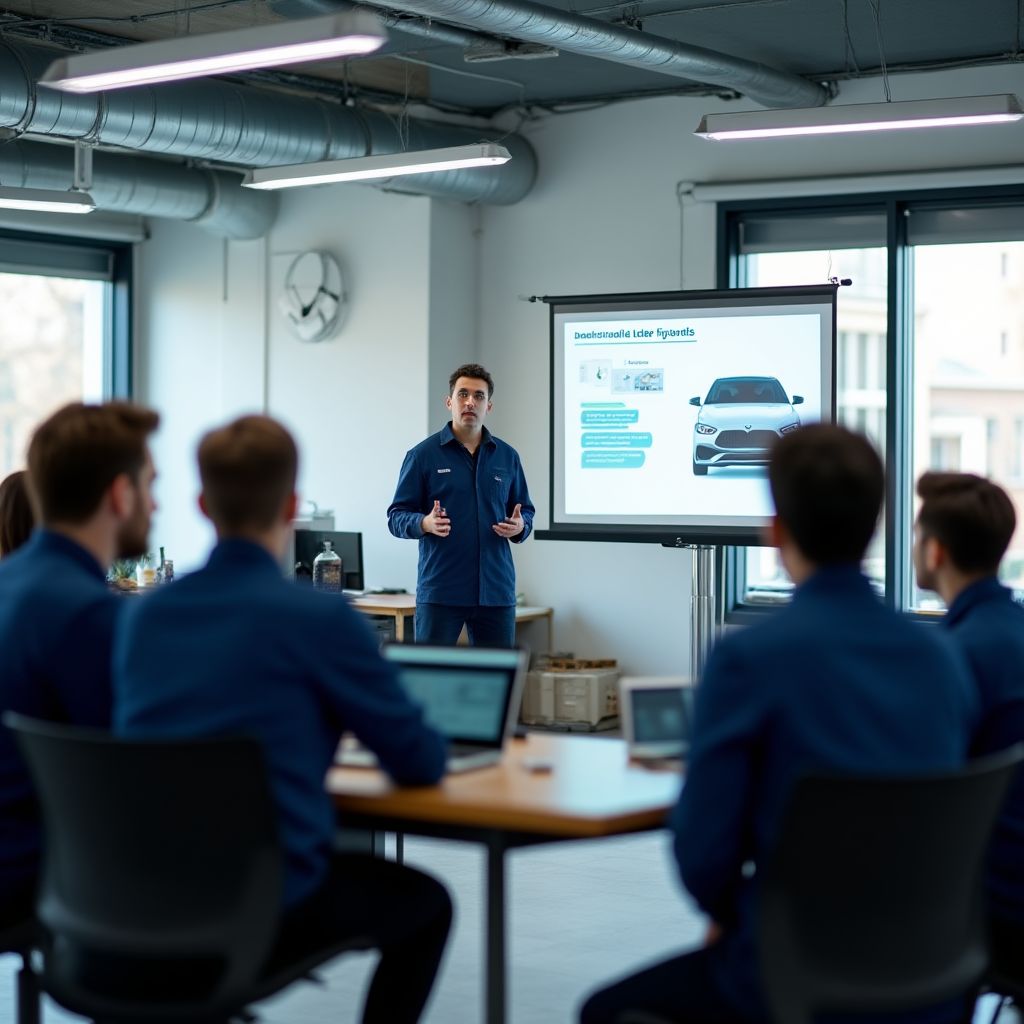 Seminario de capacitación para mecánicos sobre nuevas tecnologías.
